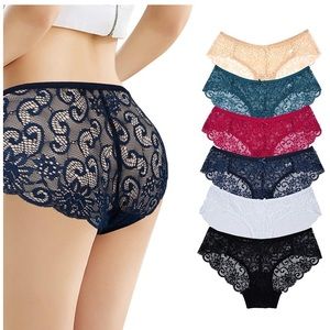 New 6 Pack Lace Underwear Invisible Seamless